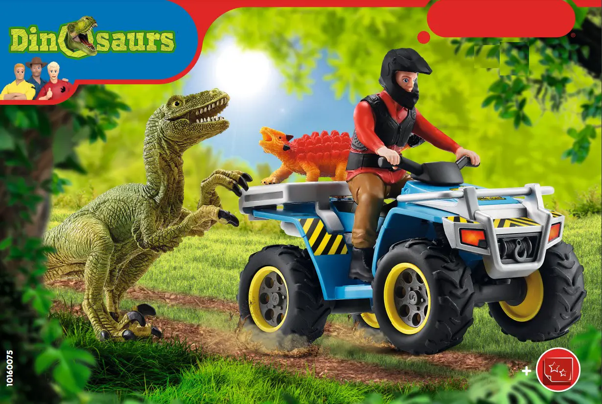 schleich 41466 Dinosaurs Quad Escape from Velociraptor