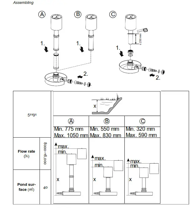 WilTec Skimmer CSP 40 Standing Pond Skimmer Leaf Collector - fig 1