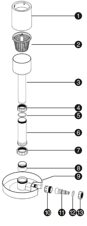 WilTec Skimmer CSP 40 Standing Pond Skimmer Leaf Collector - fig 5
