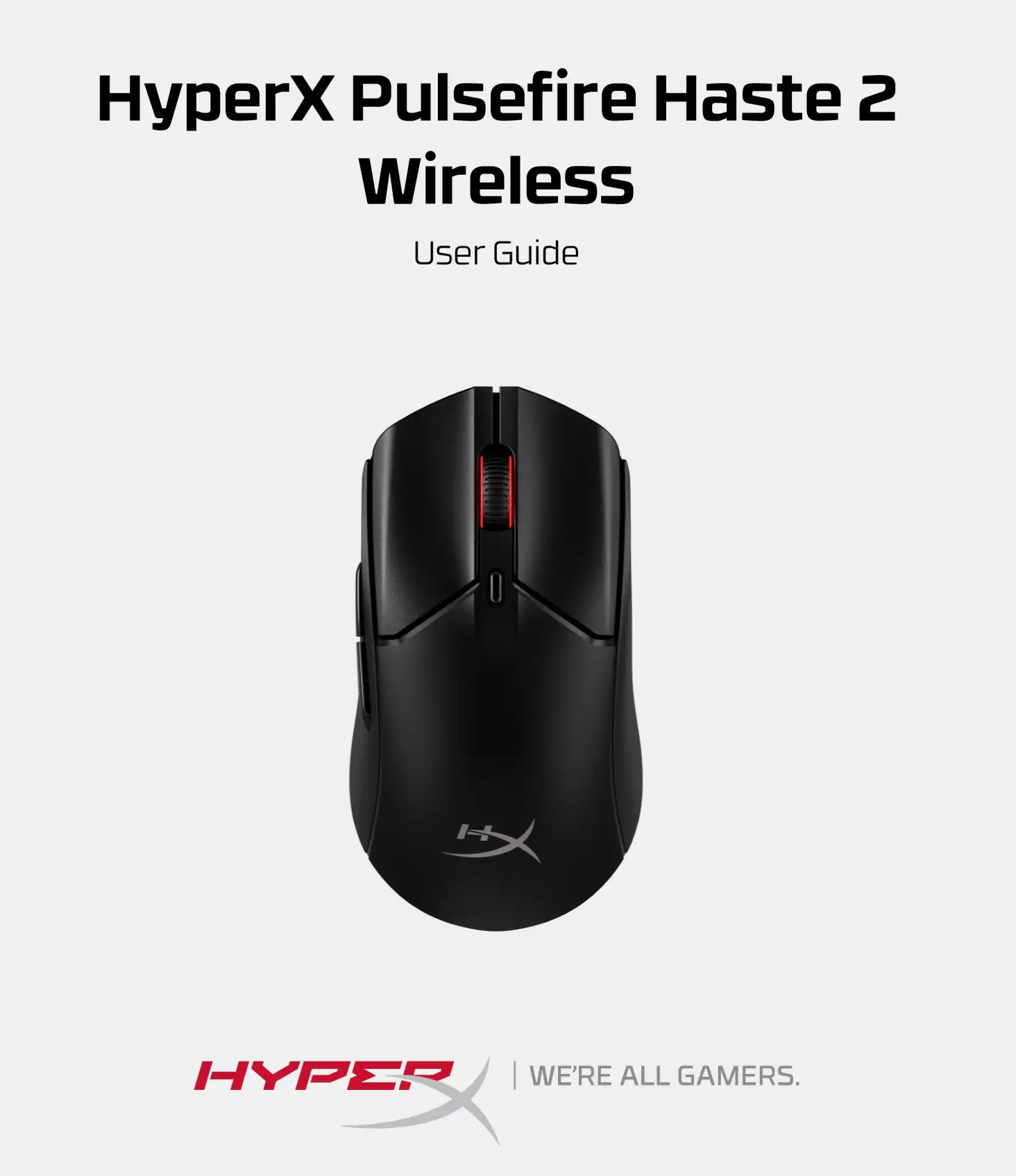HYPERX 926640 Pulsefire Haste 2 Gaming Mouse Wireless User Guide