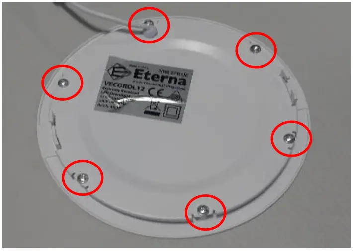 Eterna VECORDL6 LED Recessed Downlights - fixing screws
