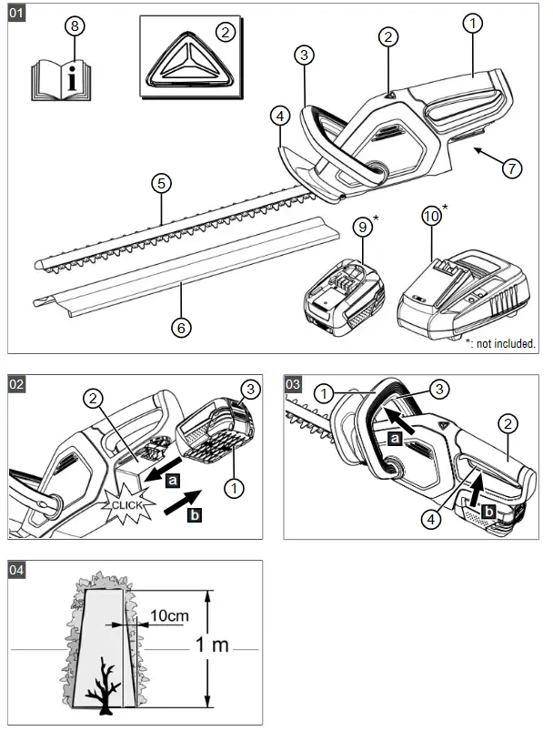 AL-KO HT 1845 Cordless Hedge Trimmers - ooverview 1