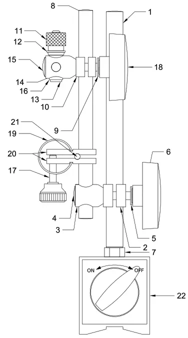 PITTSBURGH 63663 Magnetic Base with Fine Adjustment - Parts List