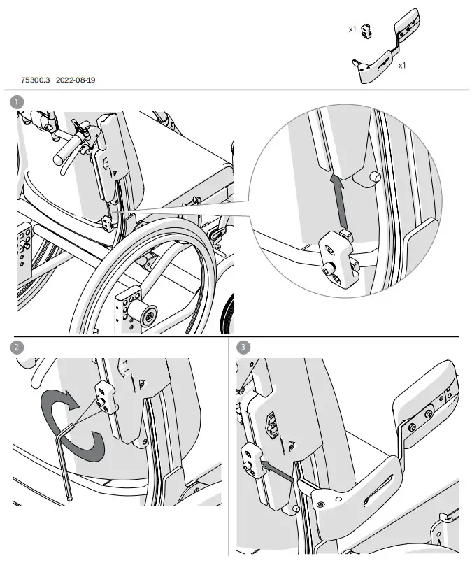 etac 28019-1 Trunk Support Swing-Away - fig 1