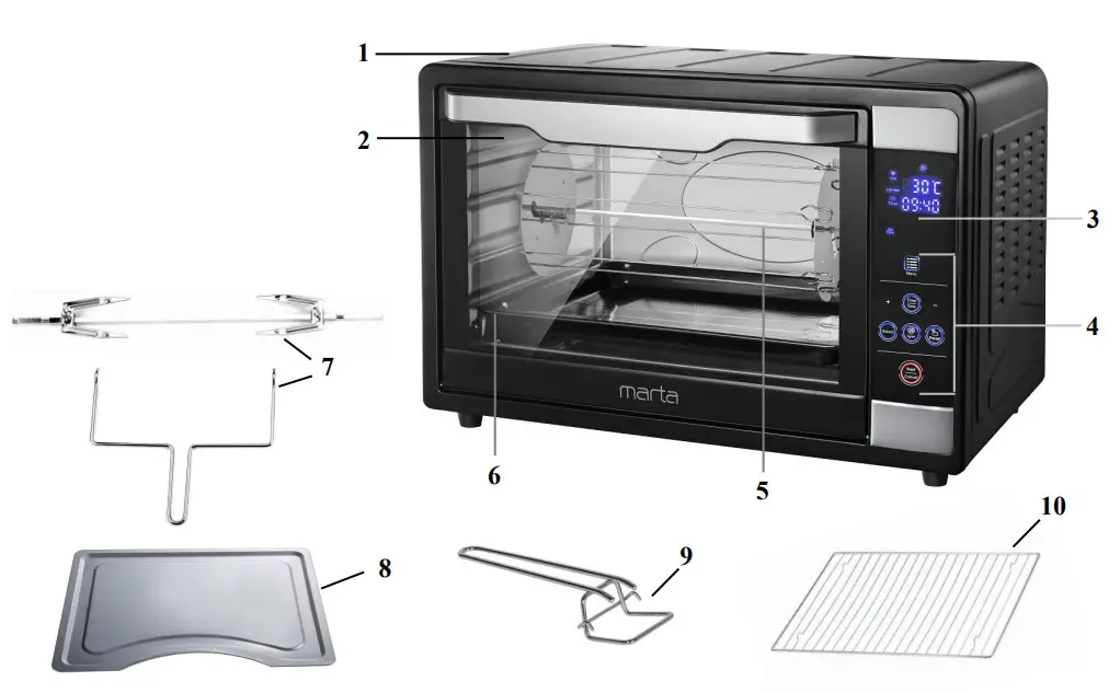 MARTA MT EO4292A Electric Mini Oven  - Fig