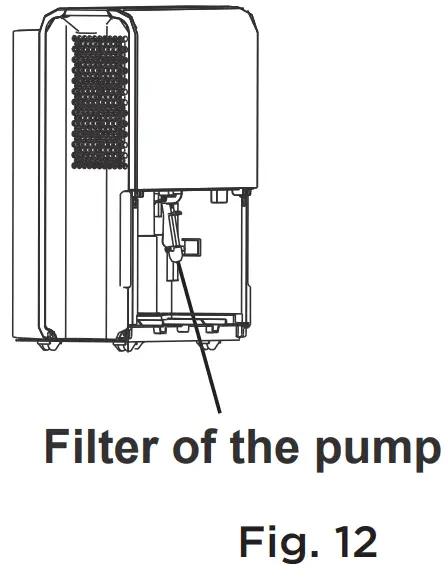 Midea MDP Dehumidifier - Filter of the pump