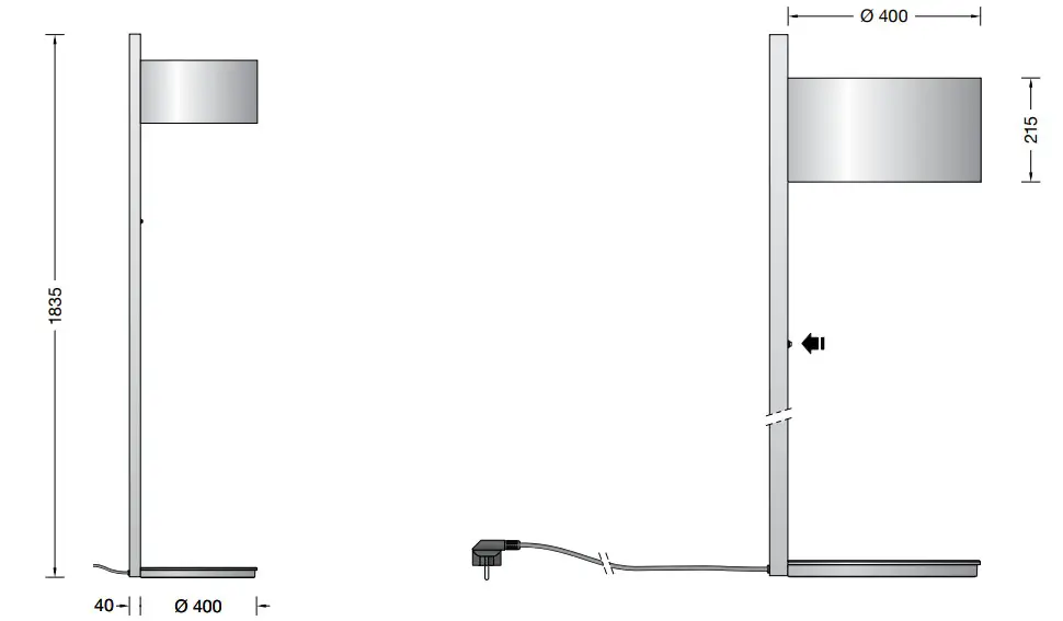 BEGA 50753.4 Floor Lamp for Indoor Use - parts