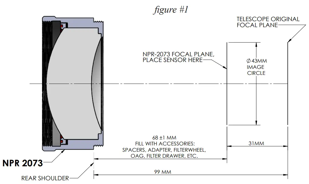 Tele Vue NPR-2073 0.8x Reducer for NP Telescopes - Fig 1