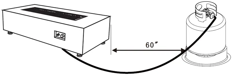 ELEMENTI OFP121LP Carrara Marble Porcelain Fire 28