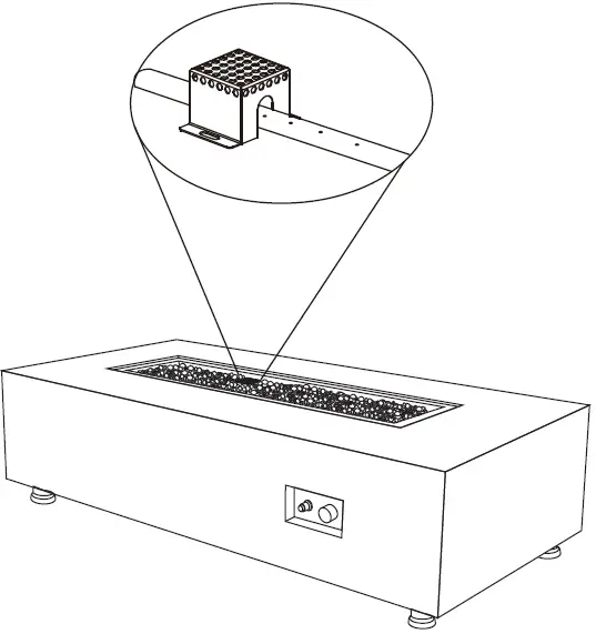 ELEMENTI OFP121LP Carrara Marble Porcelain Fire 31