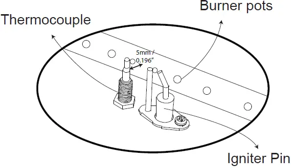 ELEMENTI OFP121LP Carrara Marble Porcelain Fire 42