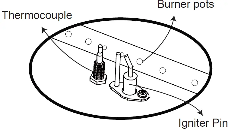 ELEMENTI OFP121LP Carrara Marble Porcelain Fire 45