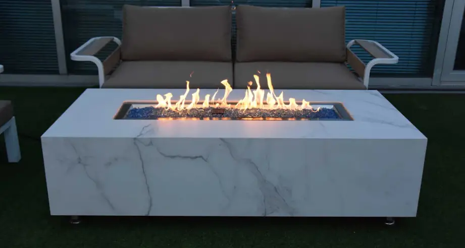 Elementi Ofp121lp Carrara Marble Porcelain Fire Table Owner's Manual