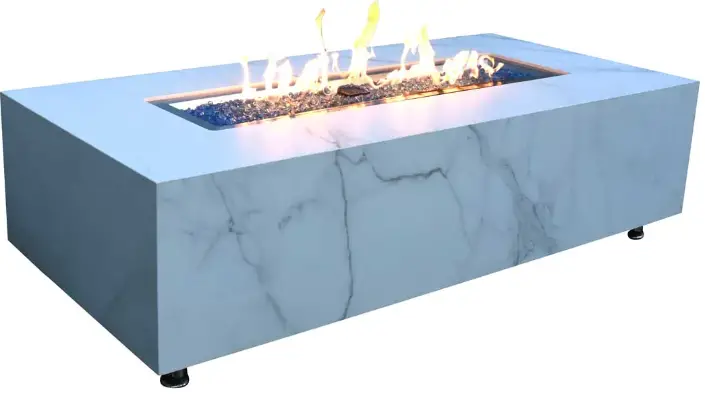 ELEMENTI OFP121LP Carrara Marble Porcelain Fire product
