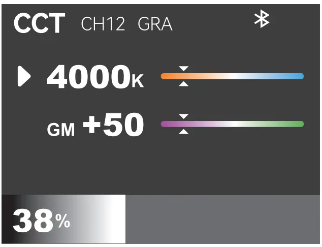 Godox SZ300R Zoom RGB LED Spotlight - Brightneess Adjustment