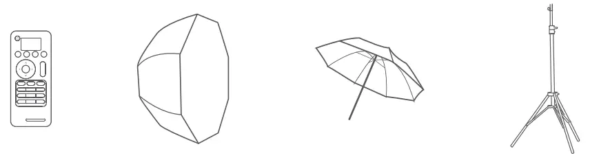 Godox SZ300R Zoom RGB LED Spotlight - Optonal Accessoroes