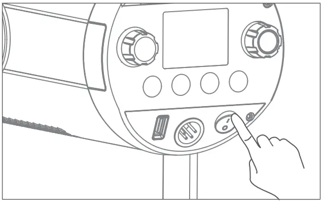 Godox SZ300R Zoom RGB LED Spotlight - Power Button