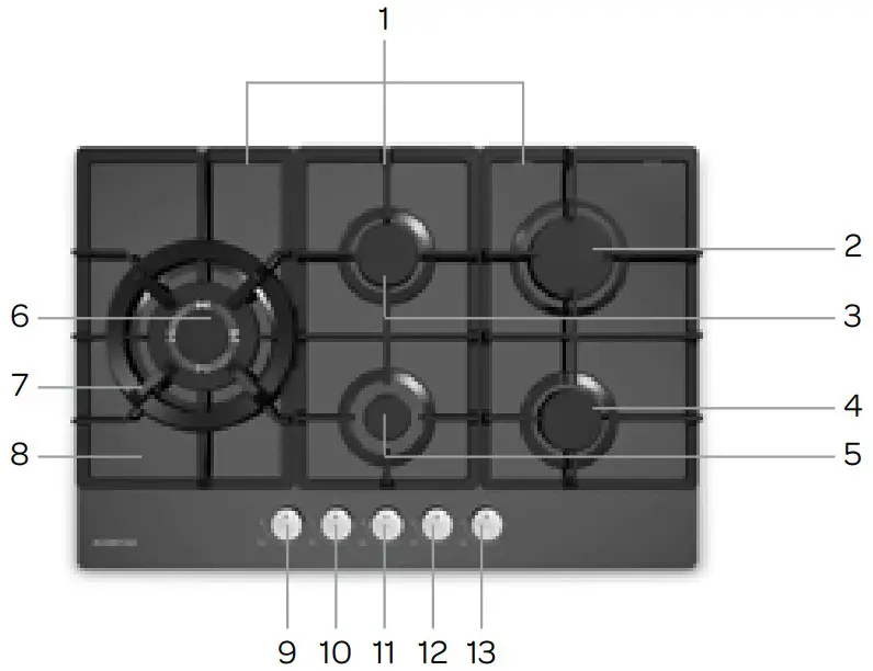 INVENTUM IKG7523WGGL Built in Gas Hob - appliance description