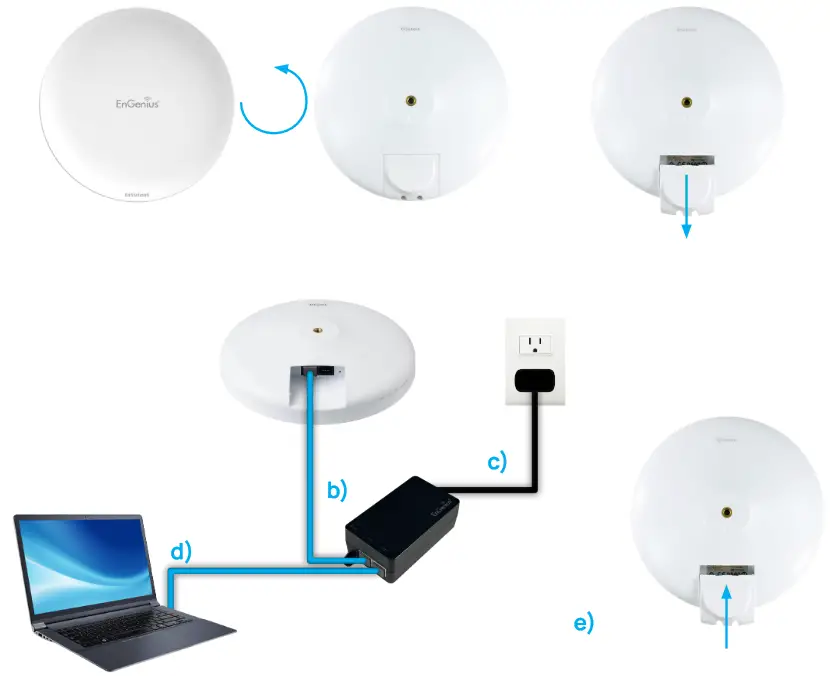 EnGenius ENH500-AX Outdoor Access Point or Client Bridge - bottom panel