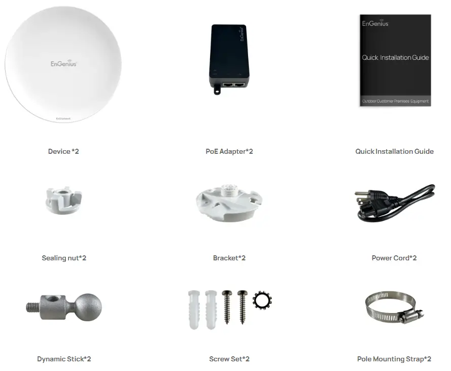EnGenius ENH500-AX Outdoor Access Point or Client Bridge - parts 1
