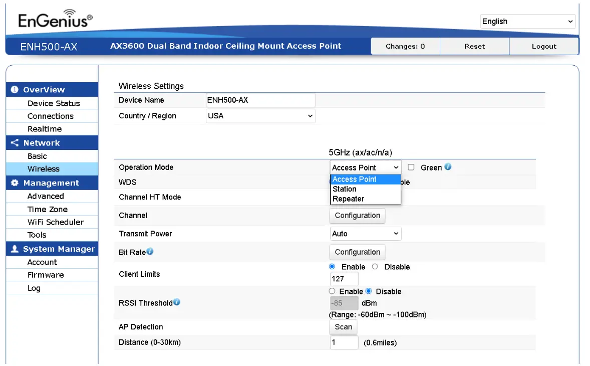 EnGenius ENH500-AX Outdoor Access Point or Client Bridge - settings 3