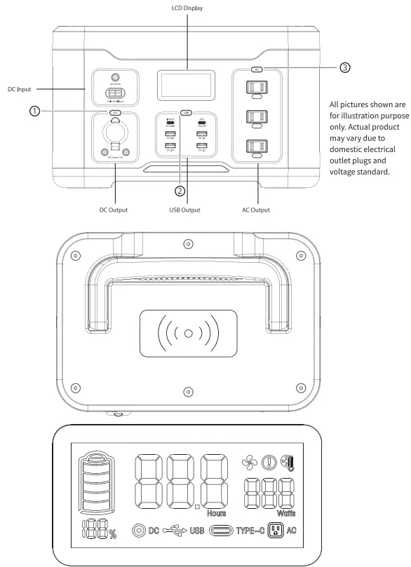POWERNESS-Hiker-U1000-Portable-Power-Station-fig 1