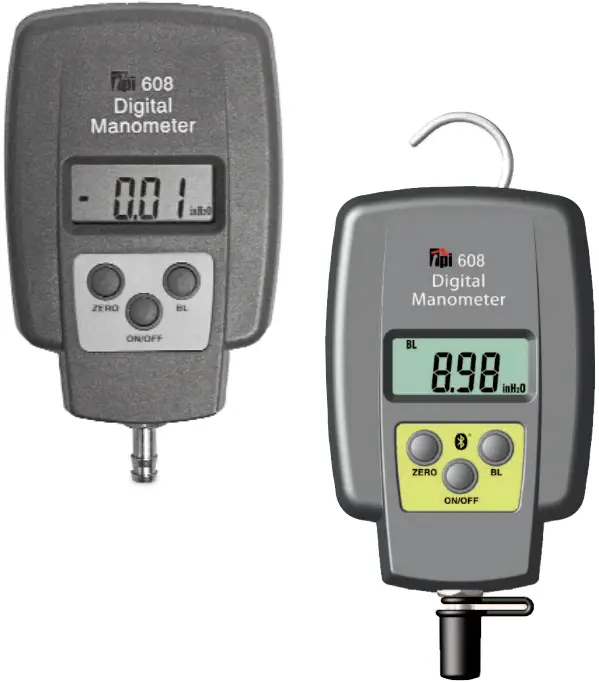 tpi 608 and 608BT Digital Manometer A0