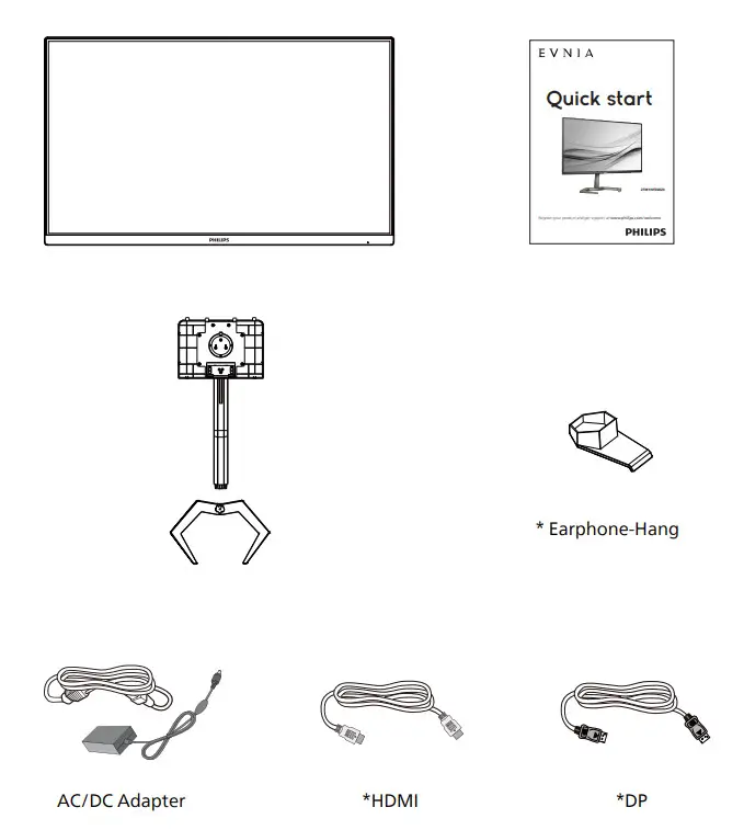 PHILIPS EVNIA 27M1N5500Z4 Gaming Monitor - Contents
