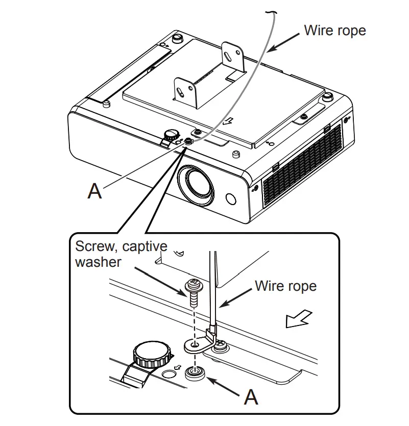 Installing The Bracket To The Projector
