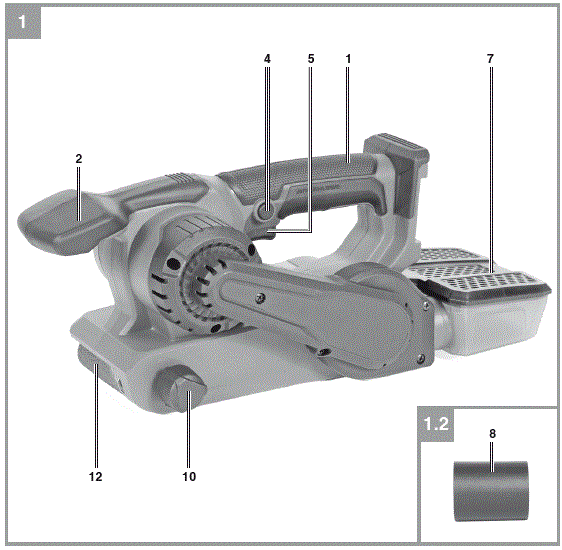 Einhell-4466270-Cordless-Belt-Grinder-Sander-fig-1