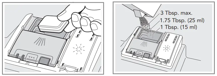 BOSCH 100 Series Premium Smart Dishwasher - dispenser lid