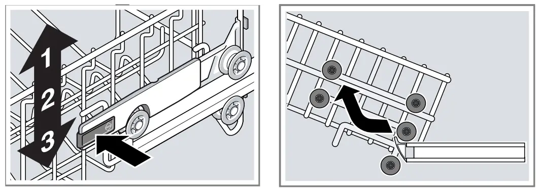 BOSCH 100 Series Premium Smart Dishwasher - rack configuration