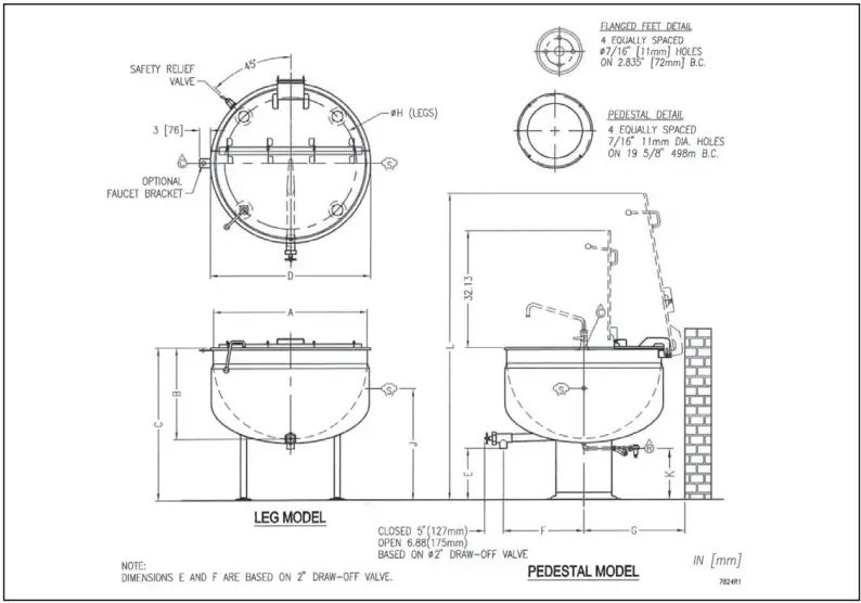 CROWN DL-125 Direct Steam Stationary Kettles-fig1