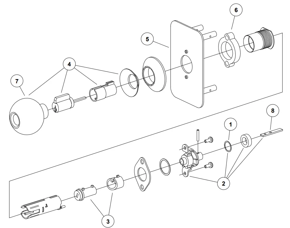 ALLEGION 230 Exit Device Trim - s finished item