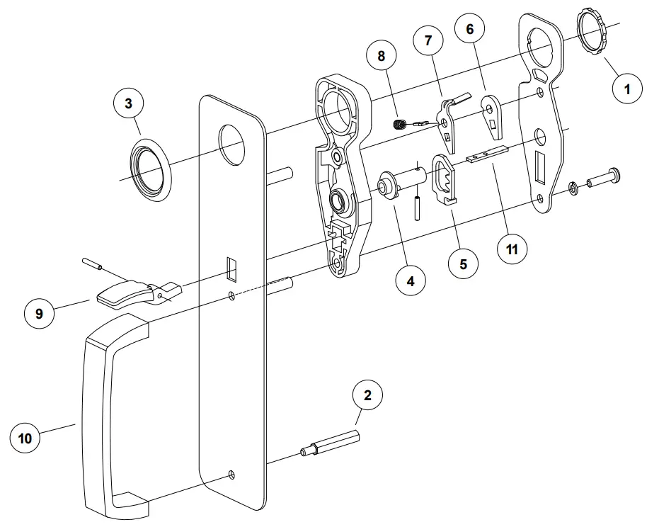 ALLEGION 230 Exit Device Trim - s finished item2