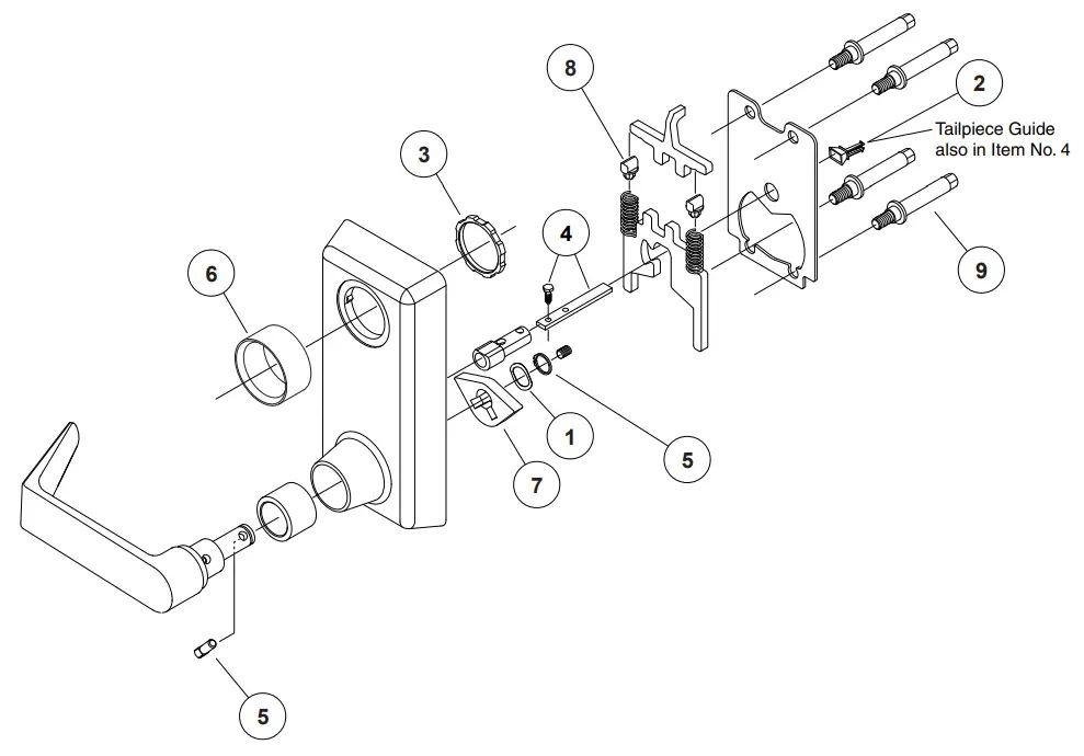 ALLEGION 230 Exit Device Trim - s finished item4