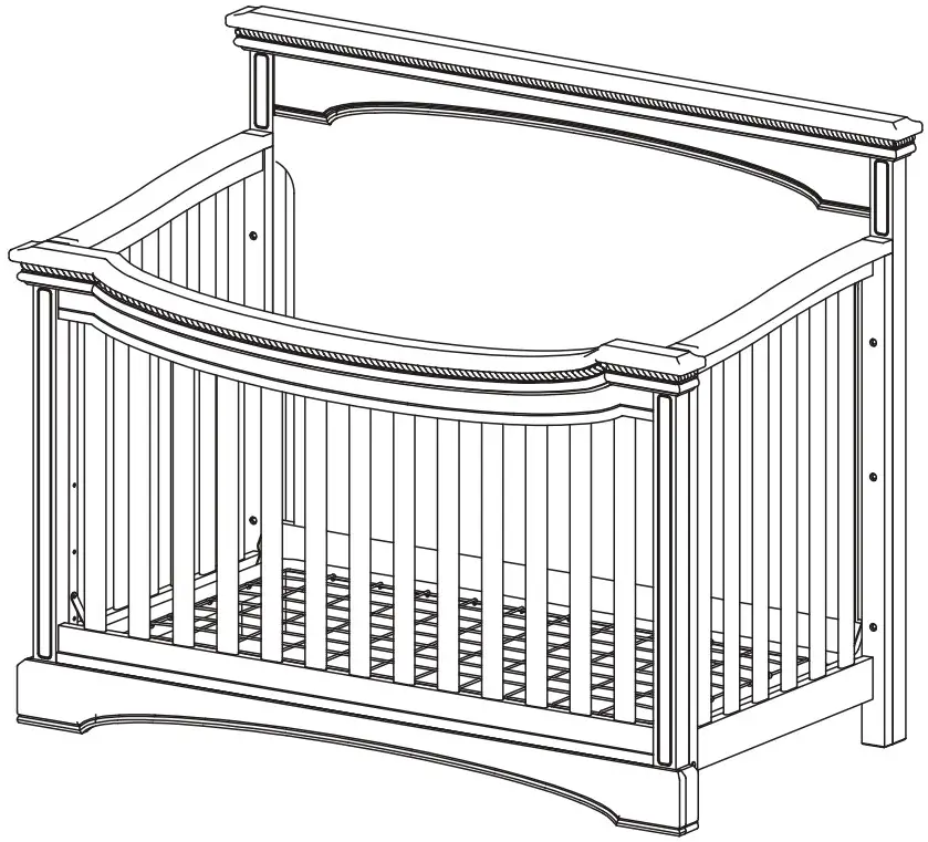 evolur AI 80701 Catalina Flat Top Collection Crib 