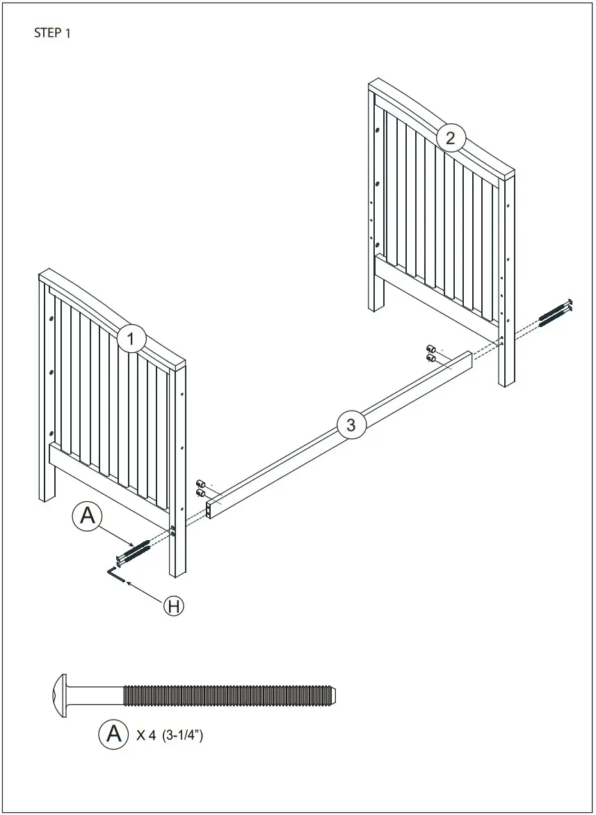 evolur AI 80701 Catalina Flat Top Collection Crib - fig 3