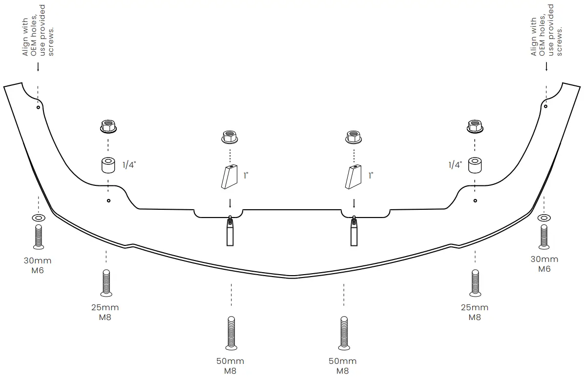 Artwork Acura TLX 2015 2017 Front Splitter - Assembly