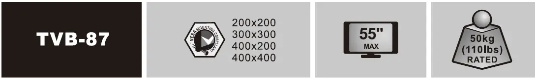 WOLFF-MOUNT-TVB-87-Fixed-Wall-Mount-7