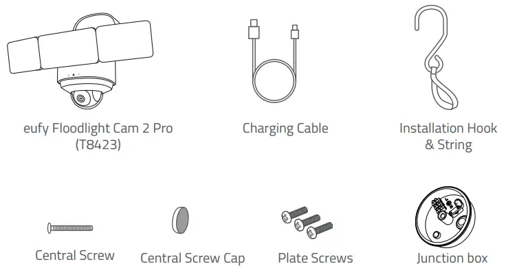 eufy T8423 Security Floodlight Cam 2 Pro - Charging Cable