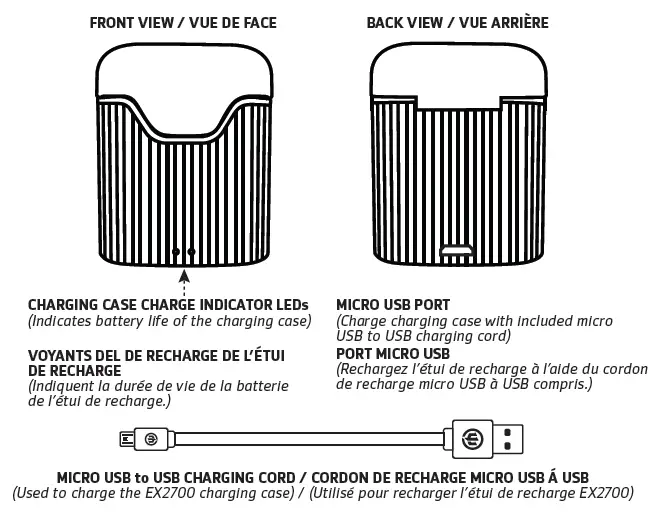 EX2700 CHARGING CASE