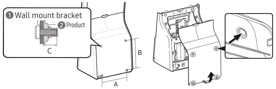SAMSUNG KMC W (KM24C 3) Digital Signage - Wall Mount Kit