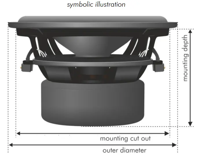 GROUND ZERO GZIW 250 Iridium Series Subwoofer - symbolic illustration
