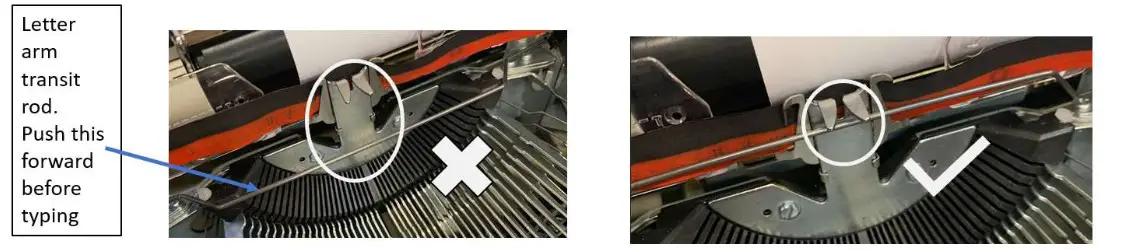 SCOTTS of STOW 3225955 Traditional 11 Inch Manual Typewriter - Important Transit restraints 2