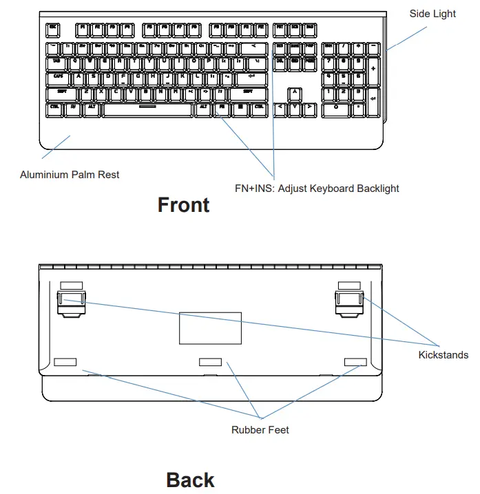 Typhoon TYMK86KB Mechanical Gaming Keyboard - Mechanical