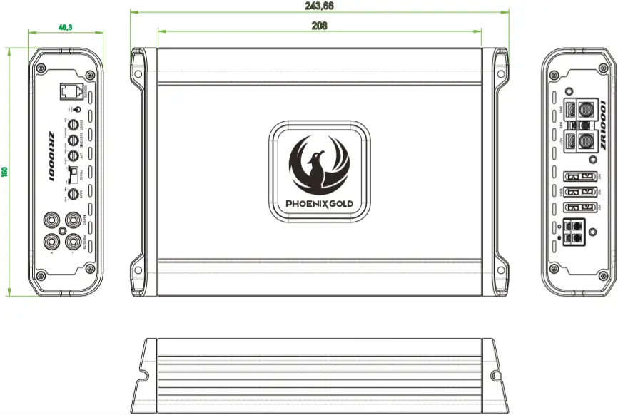 PHOENIX GOLD ZR6004 Powerful and Compact Class D Amplifier a9