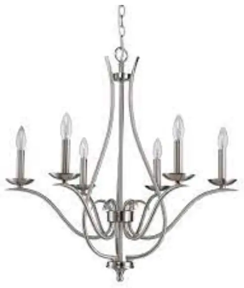 THE HOME DEPOT MX6502 4CH P 40 Watt Integrated LED Chrome Chandelier -