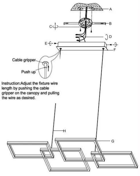 THE HOME DEPOT MX6502 4CH P 40 Watt Integrated LED Chrome Chandelier - fig1