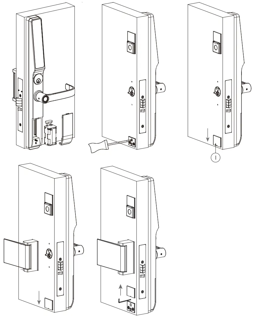 LOCKLY PGD238F GUARD Defender Biometric Electronic - BATTERY INSTALLATION
